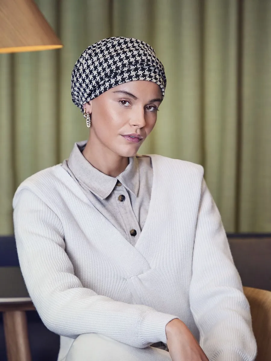 Parykksalongen HocLea V Turban turban black beige kordfløyel