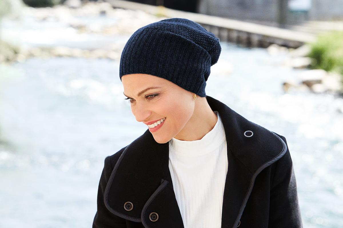 Belle Madame Beanie lue ull kashmir myk