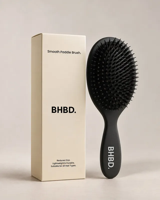 BHBD Paddle Brush hårbørste villsvinbust nylon