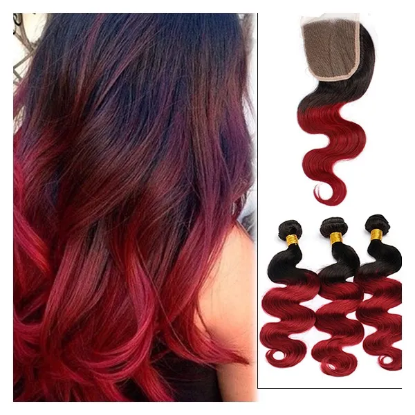 Diva Maker 4x4 Platinum Body Wave Ombre parykksett 3 deler
