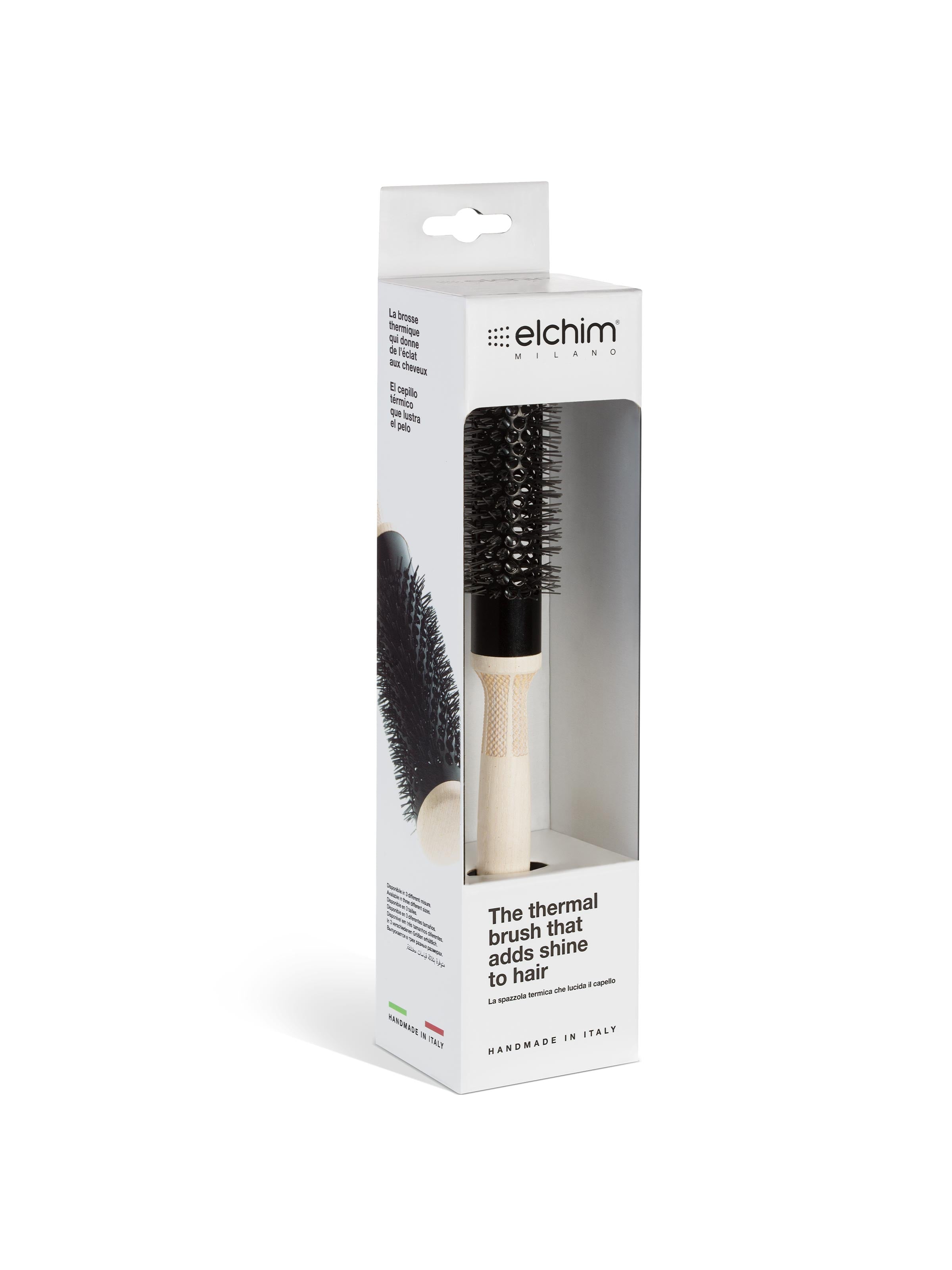 Elchim Wooden Thermal rundbørste 24 mm tre