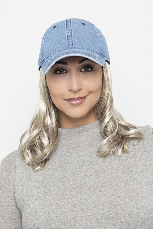 Perma-Rite Wavy Hat Denim caps bølget hår