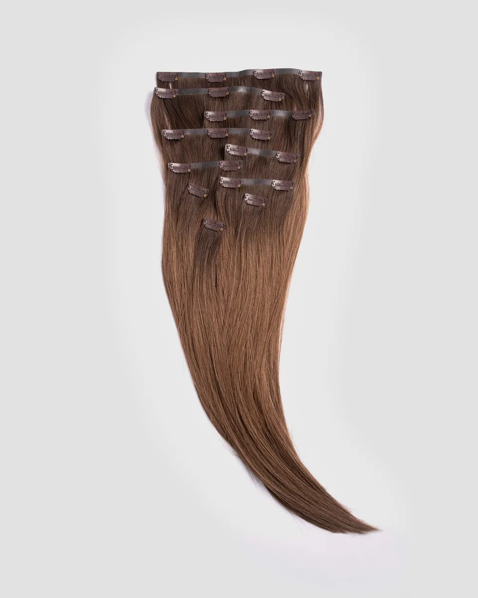 BHBD Clip 5NG/6NG clip-on extensions 50 cm mørk blond