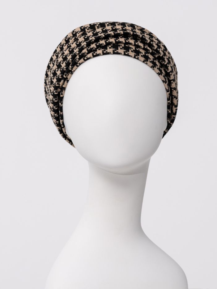 Parykksalongen HocLea V Turban turban black beige kordfløyel