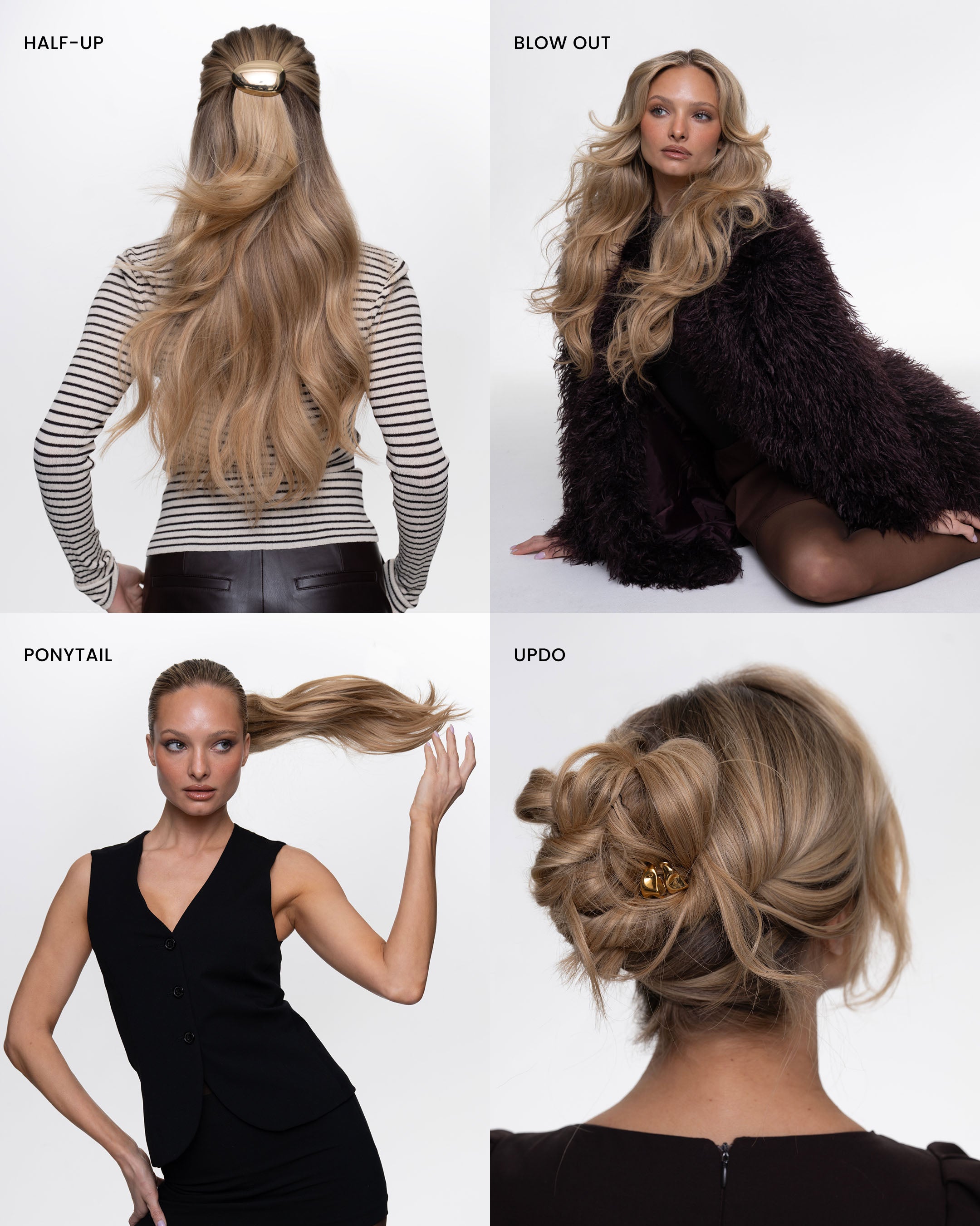 BHBD Clip 5NG/6NG clip-on extensions 50 cm mørk blond