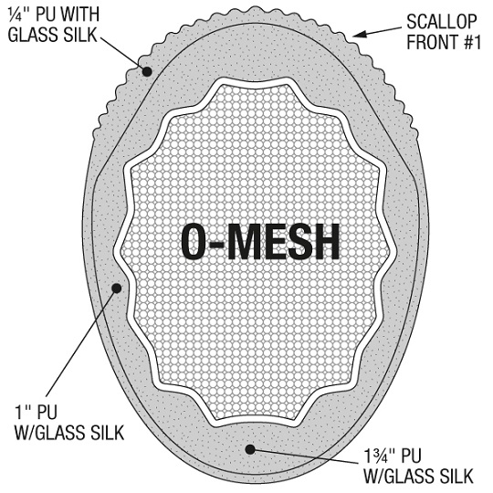 Perma-Rite Roma tupé O-Mesh grå