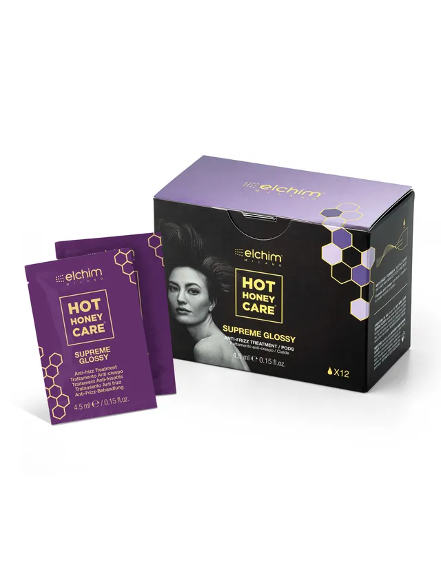 Elchim Hot Honey Care Supreme Glossy hårkur 12 stk anti-frizz
