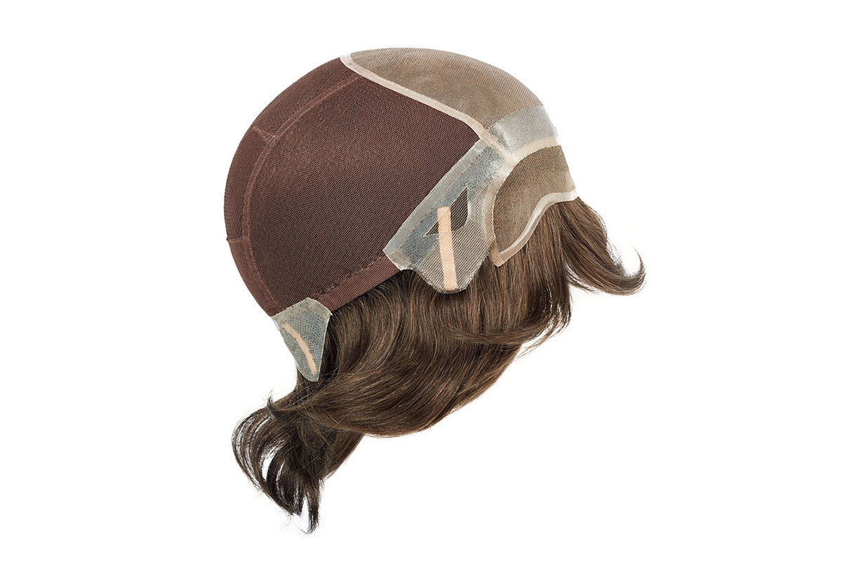 Perma-Rite Henry herreparykk grå monofilament lace-front