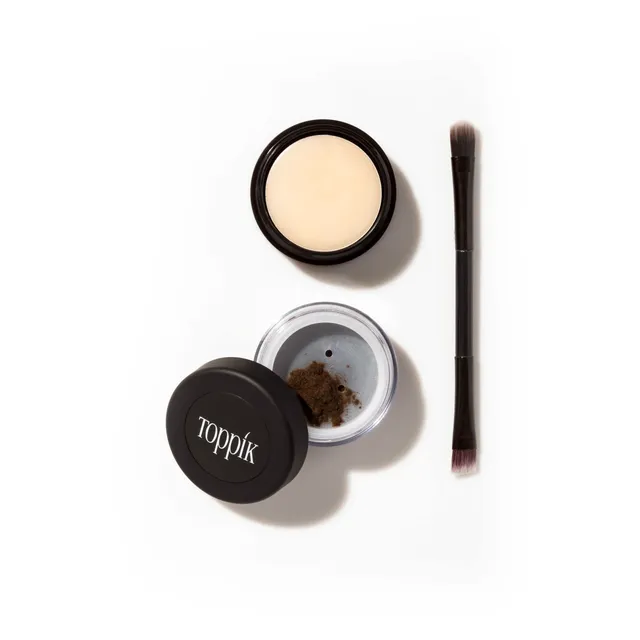 Toppik Øyenbrynsfiber Medium Brun brynsfiber 2g med voks