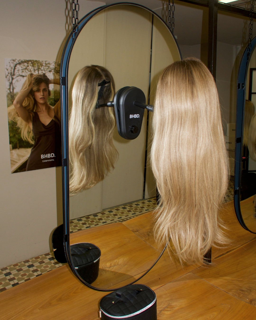 BHBD Travel Wig Stand parykkstativ reise sugekopp