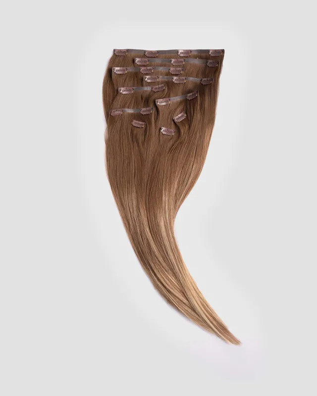 BHBD Clip In Extensions 4B/8N/11N ekte hår 50 cm