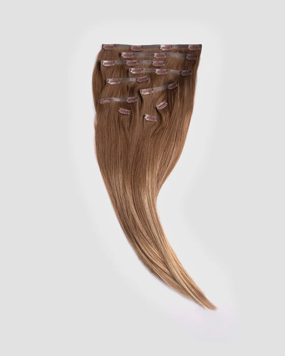 BHBD Clip In Extensions 4B/8N/11N ekte hår 50 cm
