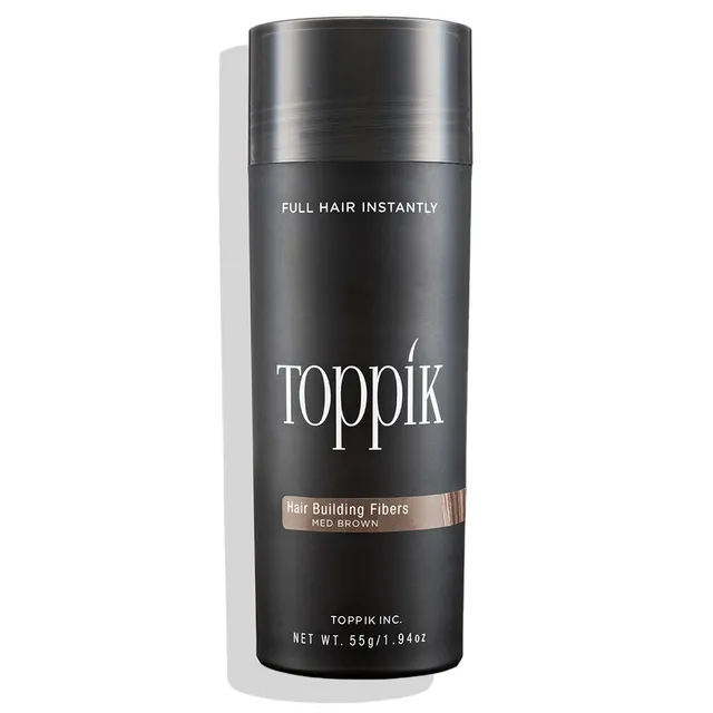 Toppik Hårfiber medium brun 55g keratinfibre