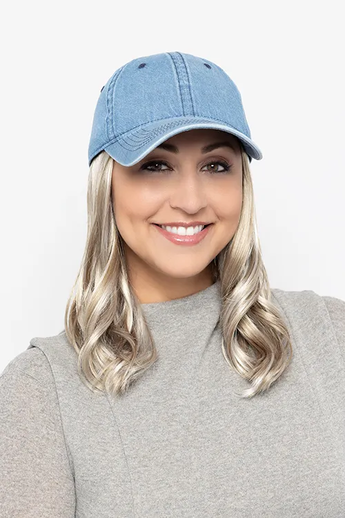 Perma-Rite Wavy Hat Denim caps bølget hår
