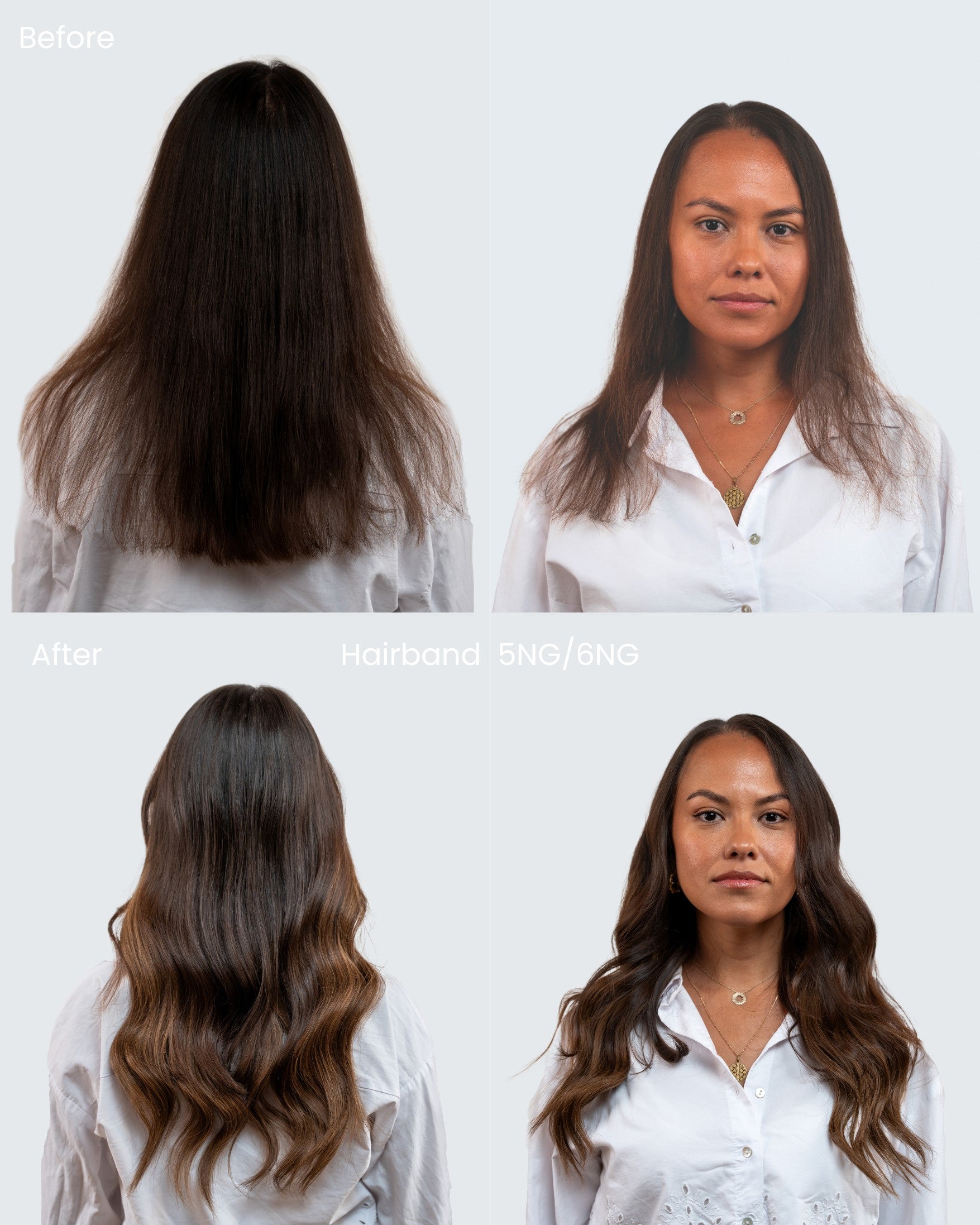 BHBD Hairband 6G halo extensions 40 cm ekte hår
