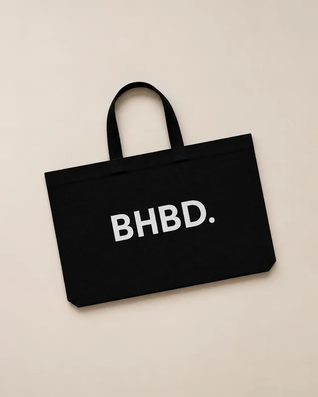 BHBD Tote Bag handlenett bomull sort