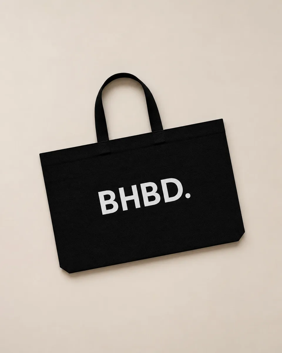 BHBD Tote Bag handlenett bomull sort