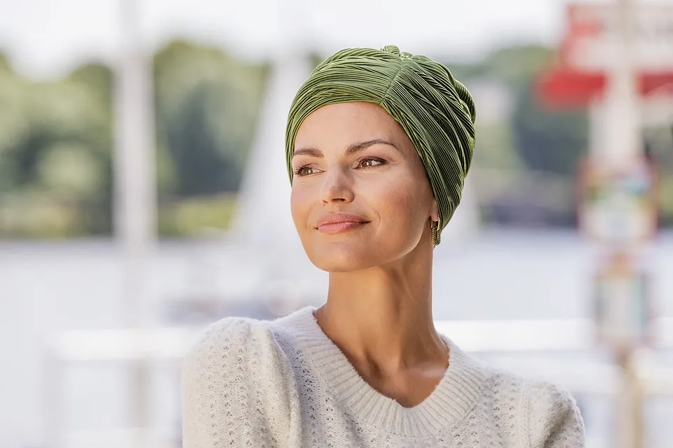 Perma-Rite Style 985 Plissée hodeskjerf naturmateriale