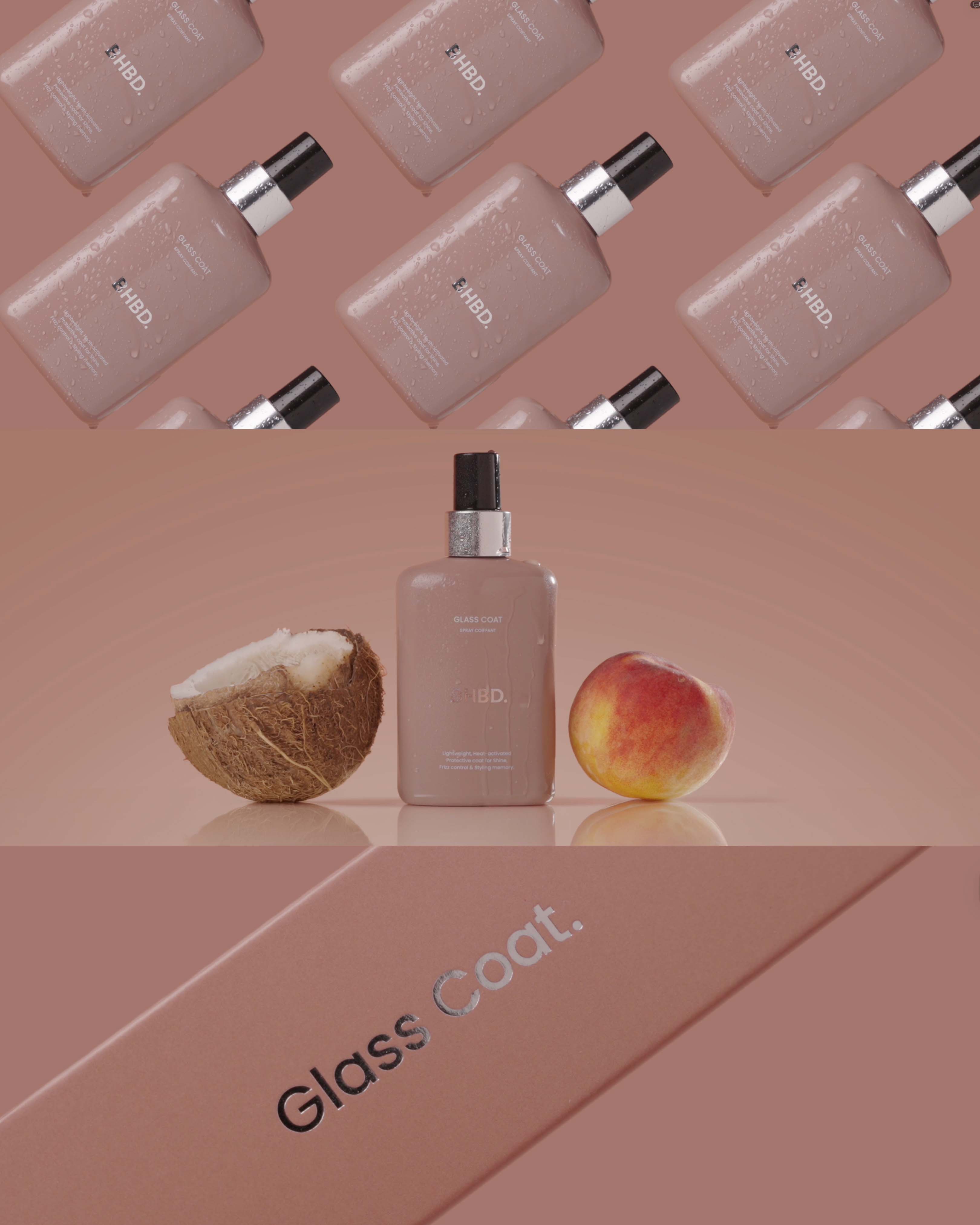 BHBD Glass Coat stylingspray varmeaktivert glans