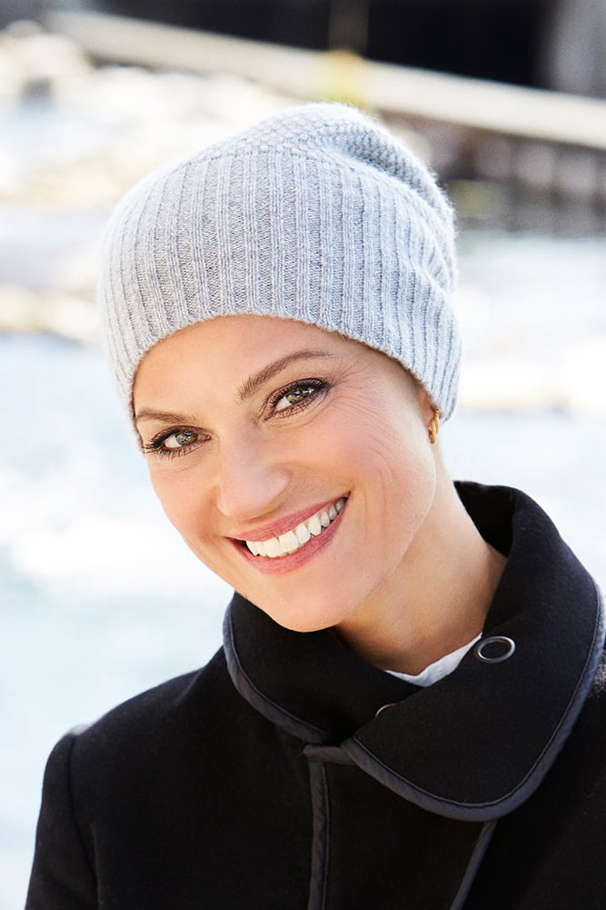 Belle Madame Beanie lue ull kashmir myk