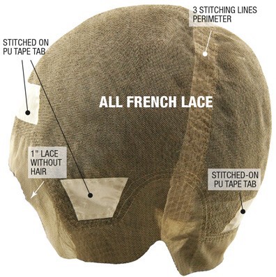Perma-Rite Alicia parykk lace front håndsydd