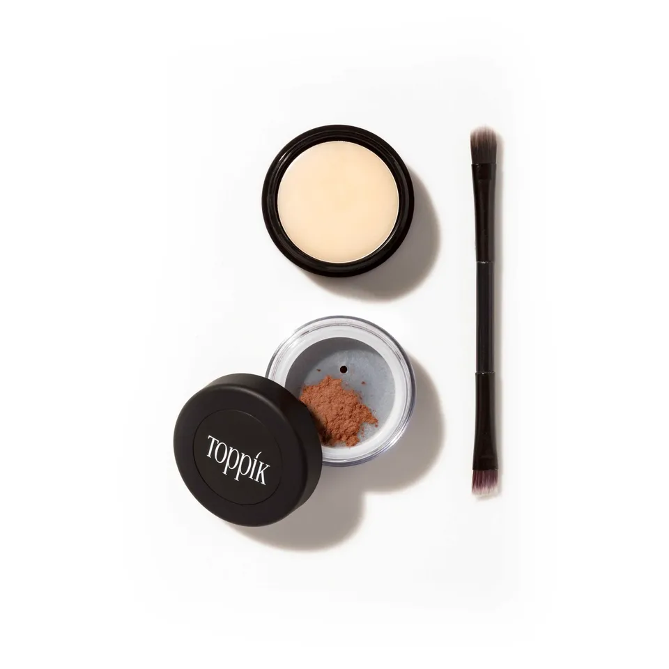 Toppik Øyenbrynsfiber lys brun 2g brynfiber med voks