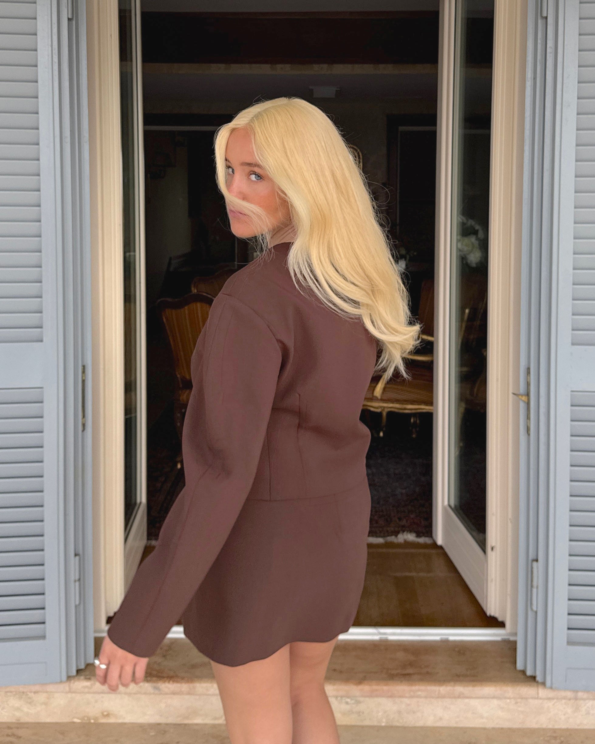 BHBD Livia 40 cm parykk ekte hår lys blond