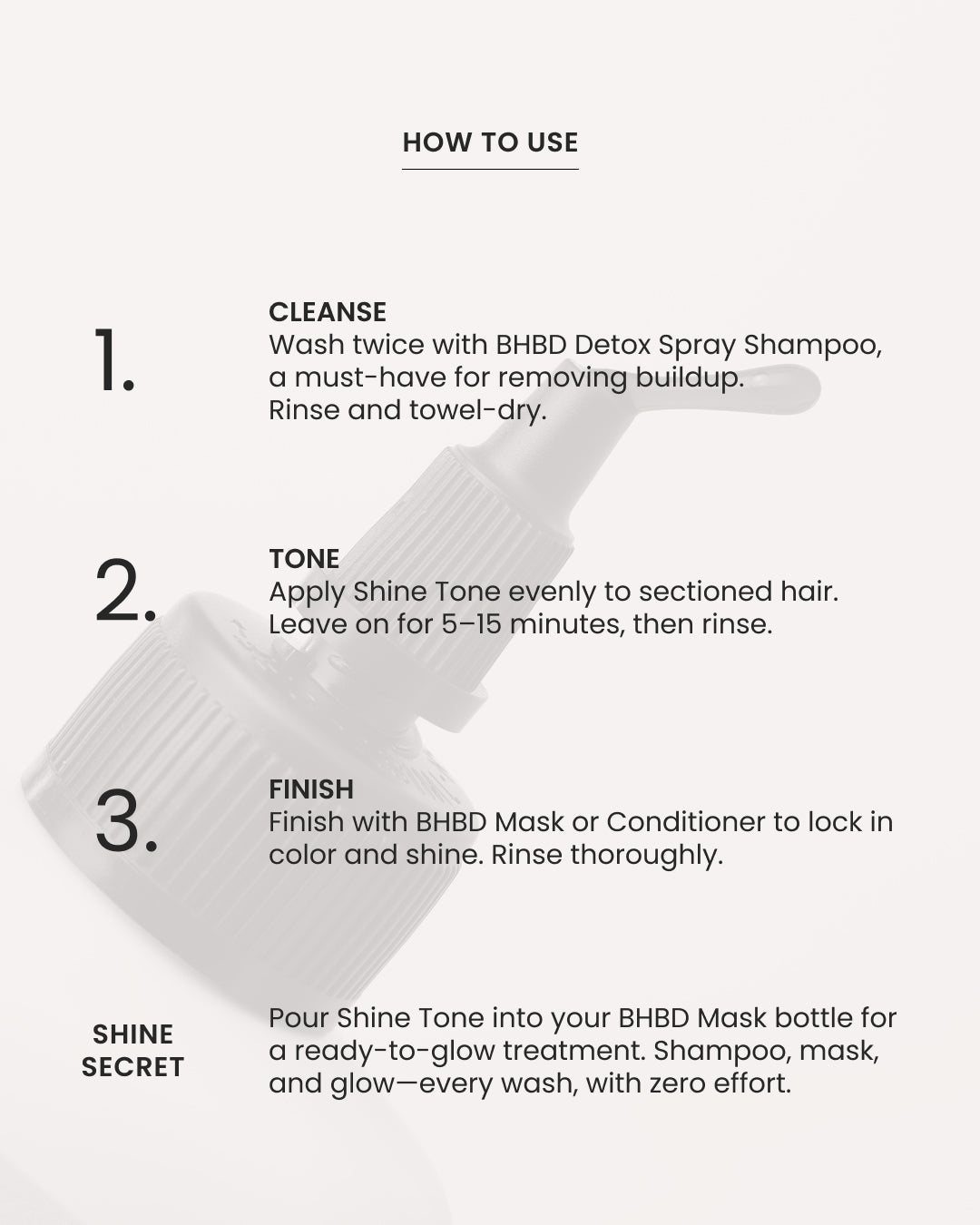 BHBD Shine Tone Cool Beige fargemaske 150 ml glans
